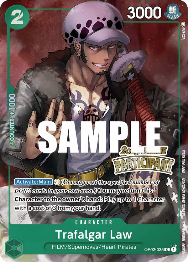 Trafalgar Law (Online Regional 2023, Participant) - OP02-035 - One Piece Promotion Cards