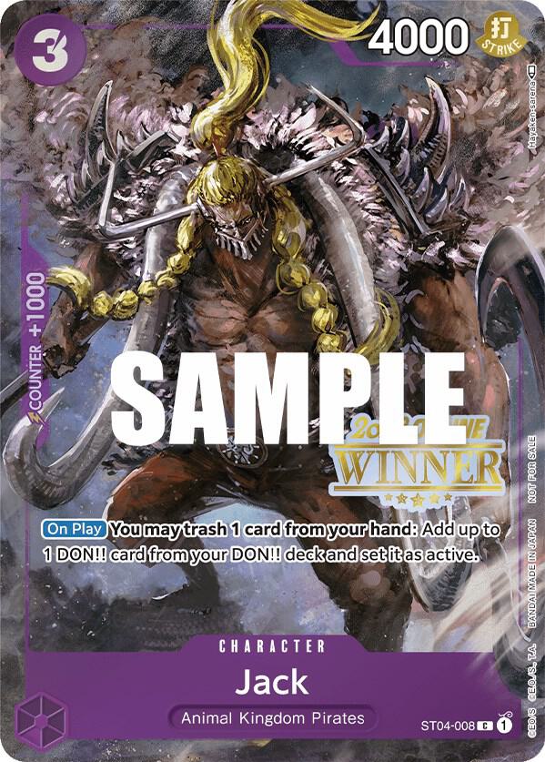 Jack (Online Regional 2023, Winner) - ST04-008 - One Piece Promotion Cards