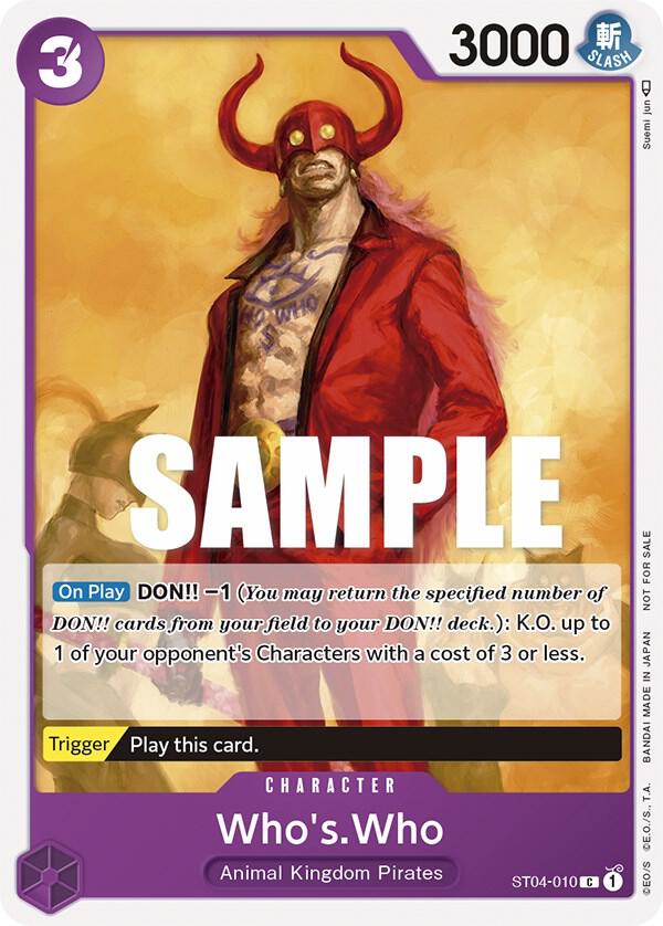 Who's.Who (Tournament Pack Vol. 3, Participant) - ST04-010 - One Piece Promotion Cards