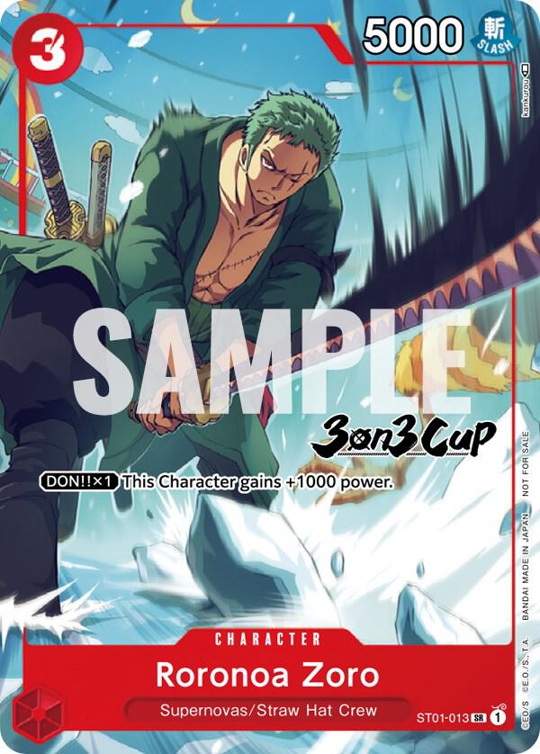 Roronoa Zoro (3-on-3 Cup, Participant) - ST01-013 - One Piece Promotion Cards