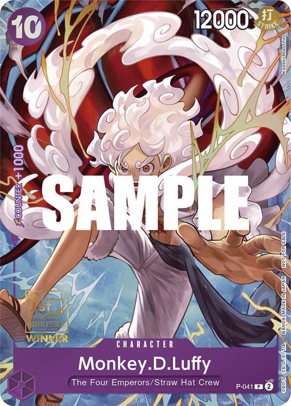 Monkey.D.Luffy (041, 1st Anniversary Tournament) - P-041 - One Piece Promotion Cards