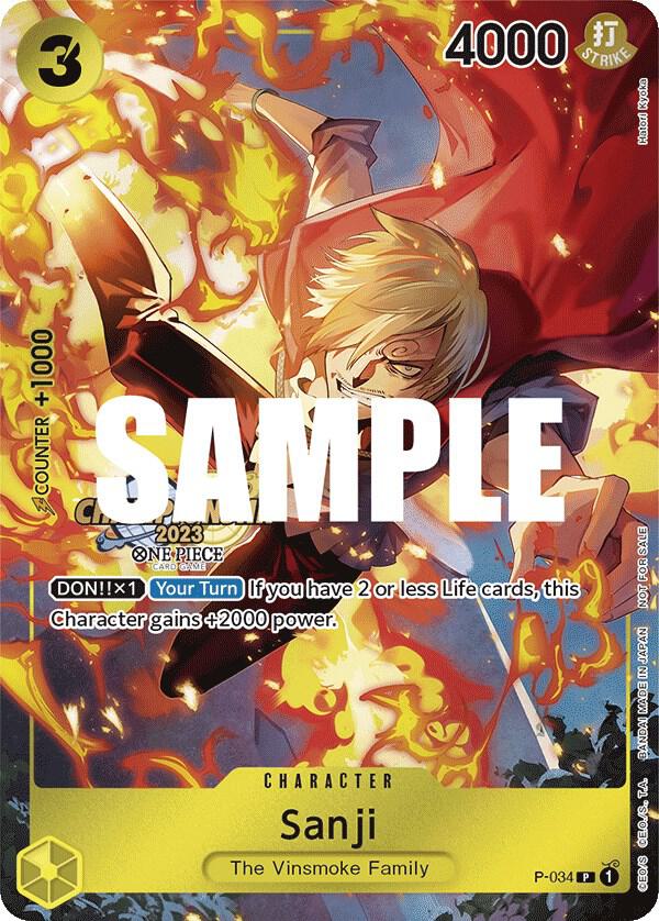 Sanji (CS 2023 Event Pack) - P-034 - One Piece Promotion Cards