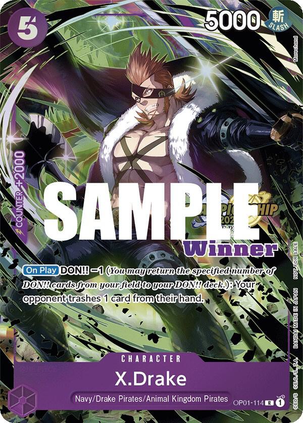X.Drake (CS 2023 Top Players Pack, Winner) - OP01-114 - One Piece Promotion Cards
