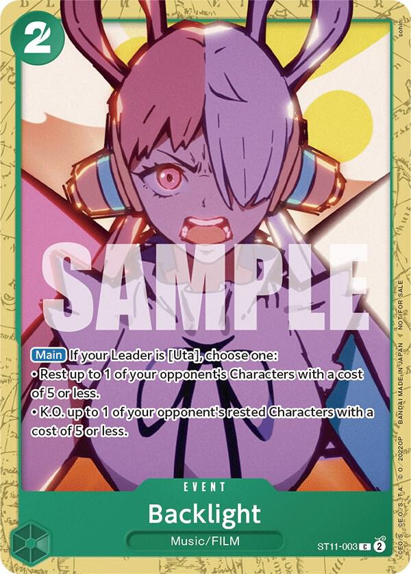 Backlight (Starter Deck 11: Uta Deck Battle) - ST11-003 - One Piece Promotion Cards