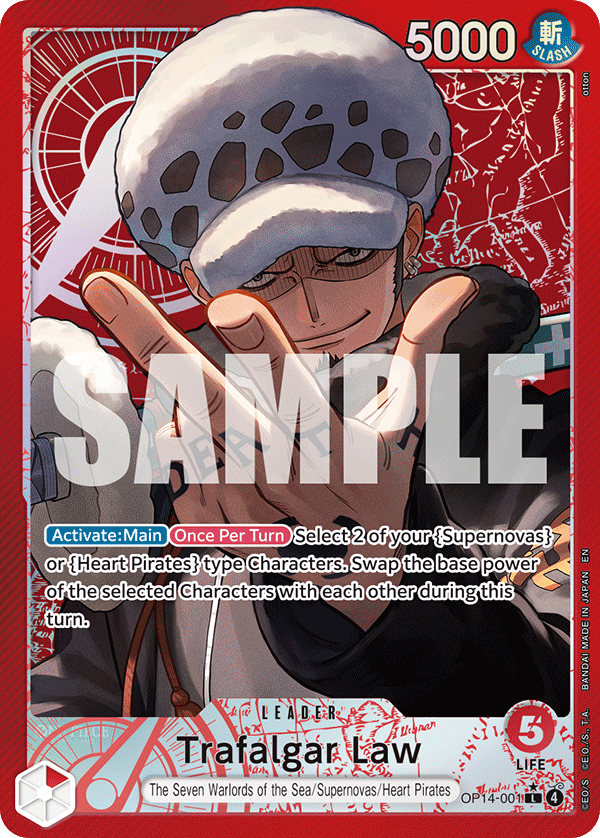 Trafalgar Law (Alternate Art) - OP14-001 - THE AZURE SEA’S SEVEN