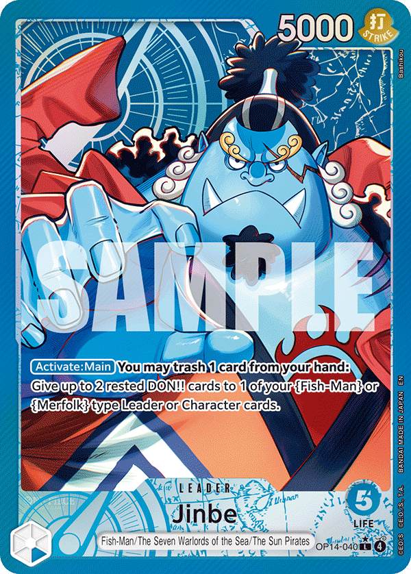 Jinbe (Alternate Art) - OP14-040 - THE AZURE SEA’S SEVEN