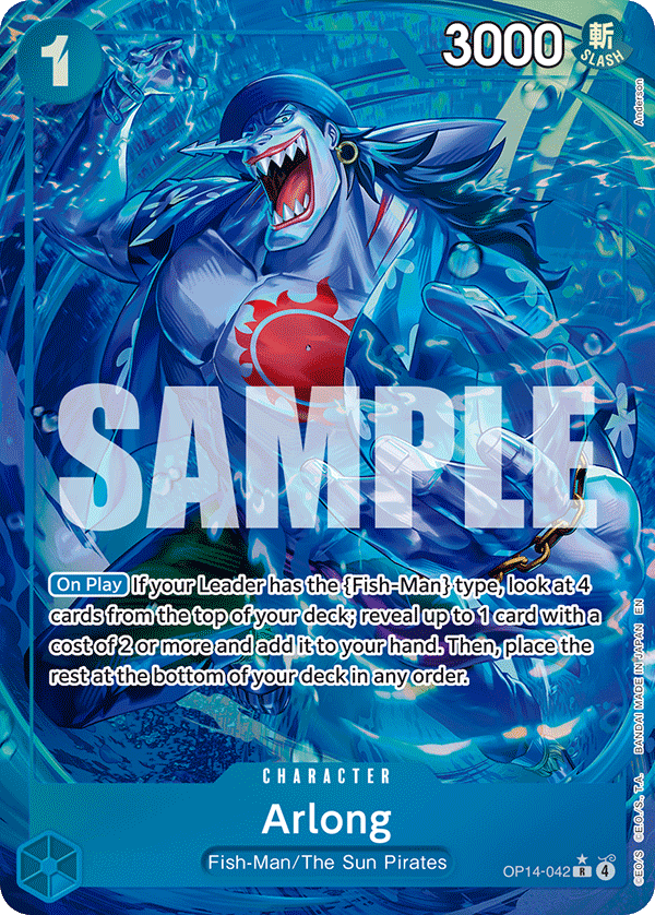 Arlong (Alternate Art) - OP14-042 - THE AZURE SEA’S SEVEN