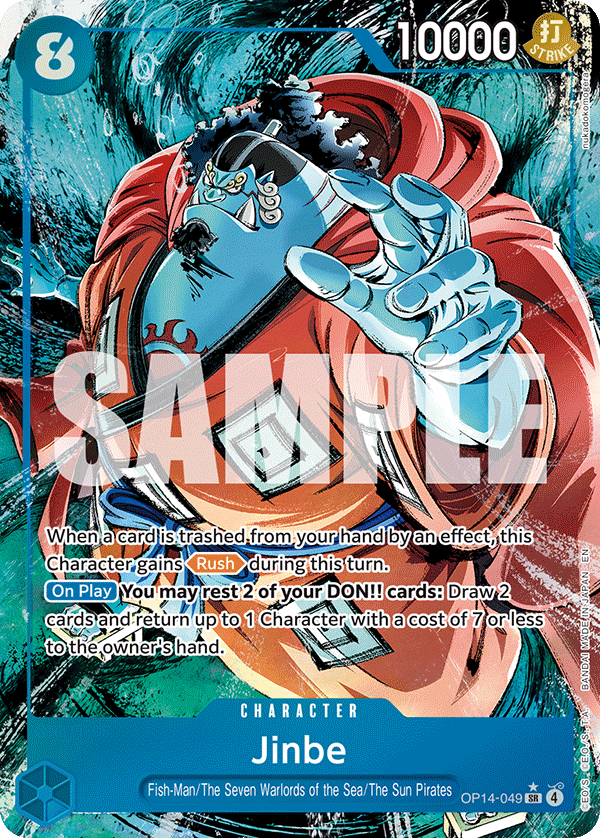 Jinbe (Alternate Art) - OP14-049 - THE AZURE SEA’S SEVEN
