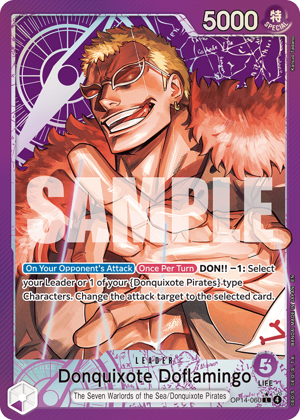 Donquixote Doflamingo (Alternate Art) - OP14-060 - THE AZURE SEA’S SEVEN