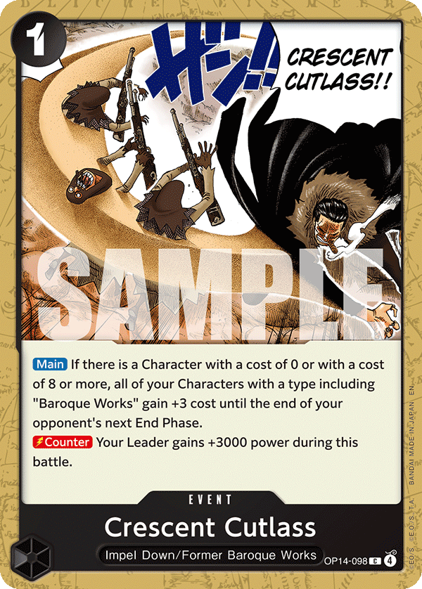 Crescent Cutlass - OP14-098 - THE AZURE SEA’S SEVEN