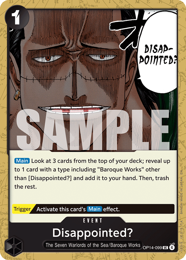 Disappointed? - OP14-099 - THE AZURE SEA’S SEVEN