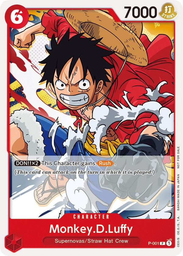 Monkey.D.Luffy (Super Pre-Release, Participant) - P-001 - One Piece Promotion Cards