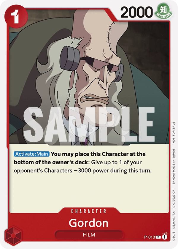 Gordon (One Piece Film Red) - P-013 - One Piece Promotion Cards