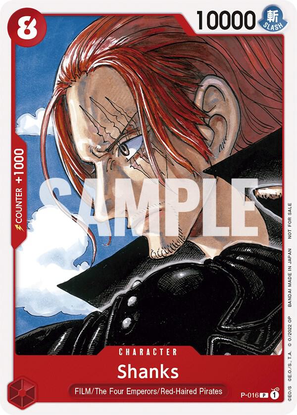 Shanks (One Piece Film Red) - P-016 - One Piece Promotion Cards