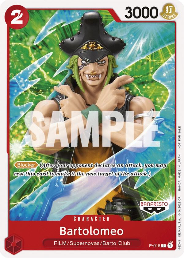 Bartolomeo (One Piece Film Red) - P-018 - One Piece Promotion Cards
