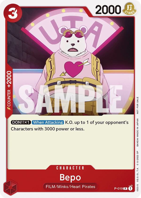 Bepo (One Piece Film Red) - P-019 - One Piece Promotion Cards