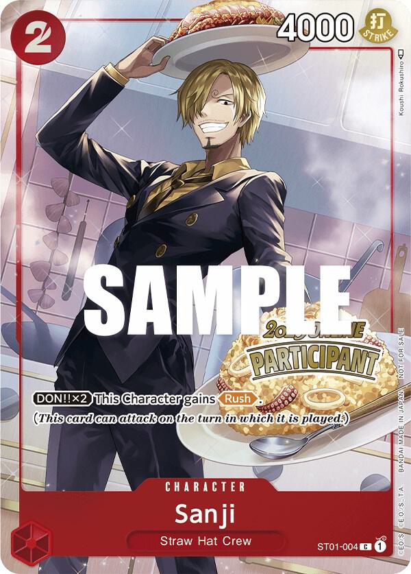 Sanji (Online Regional 2023, Participant) - ST01-004 - One Piece Promotion Cards