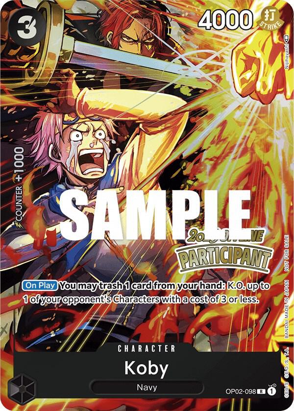 Koby (Offline Regional 2023, Participant) - OP02-098 - One Piece Promotion Cards