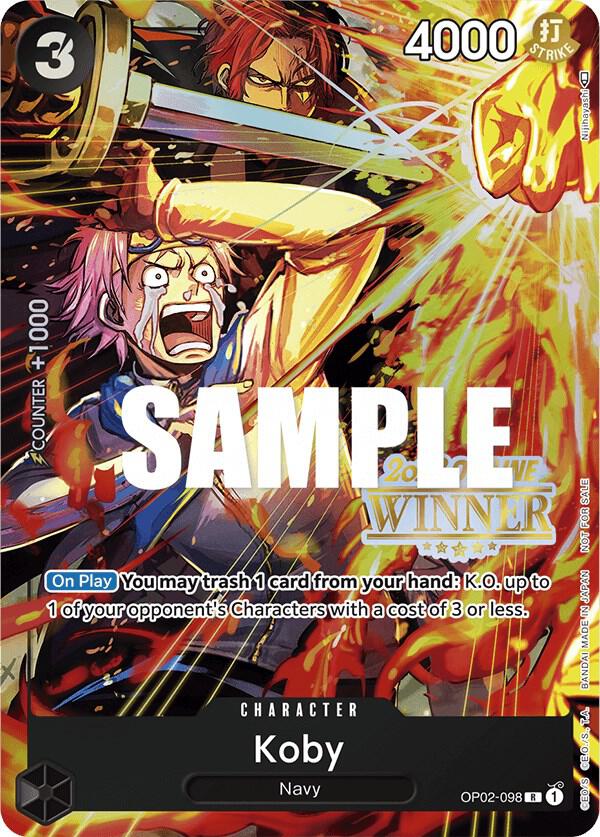 Koby (Offline Regional 2023, Winner) - OP02-098 - One Piece Promotion Cards