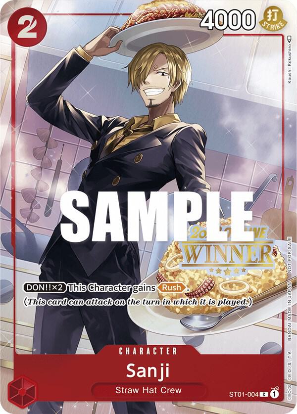 Sanji (Offline Regional 2023, Winner) - ST01-004 - One Piece Promotion Cards