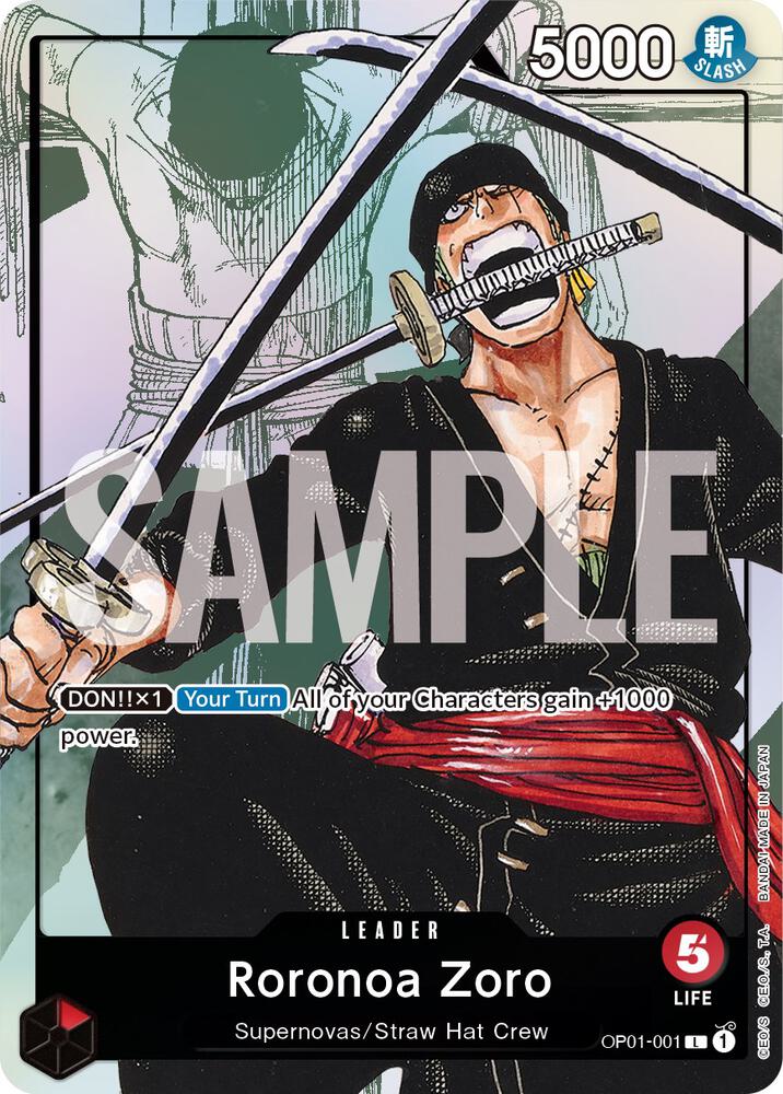 Roronoa Zoro (Alternate Art) - OP01-001 - One Piece Promotion Cards