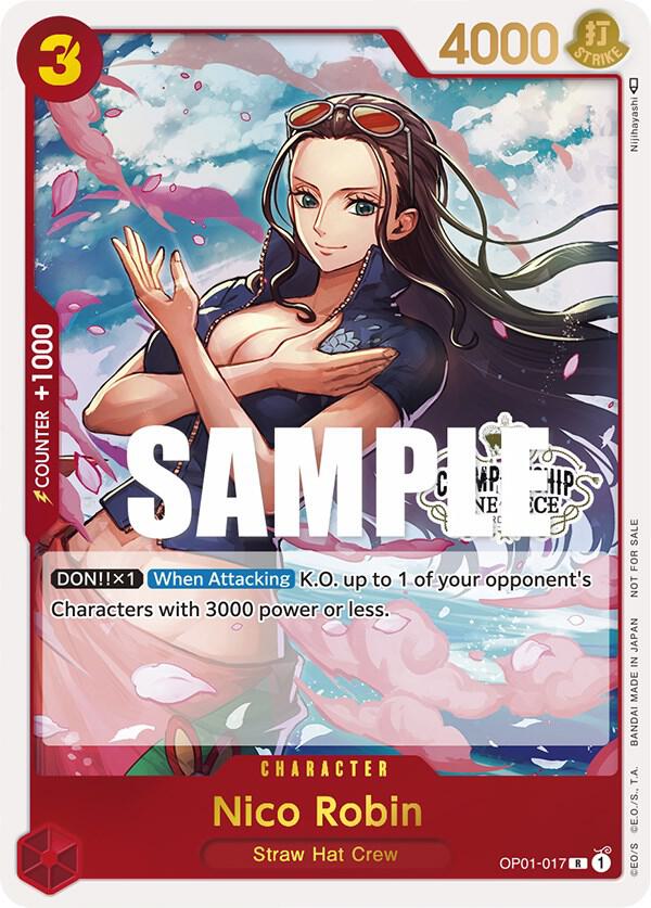 Nico Robin (Store Championship Participation Pack) - OP01-017 - One Piece Promotion Cards