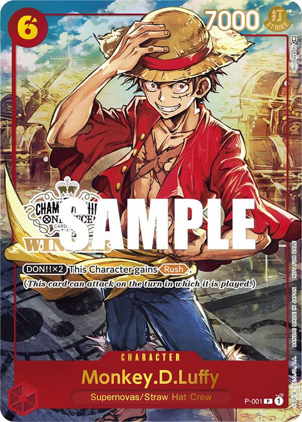 Monkey.D.Luffy (Store Championship Trophy Card) - P-001 - One Piece Promotion Cards