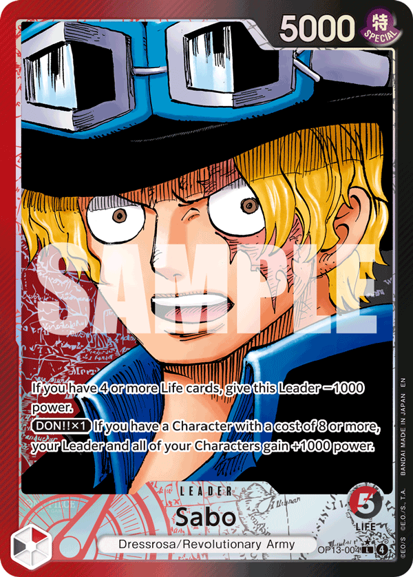 Sabo (Alternate Art) - OP13-004 - CARRYING ON HIS WILL
