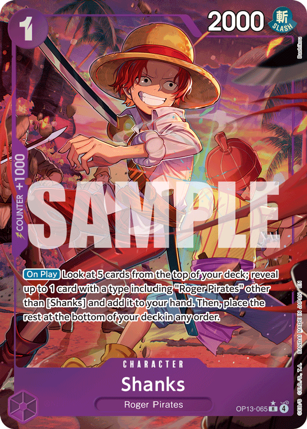 Shanks (Alternate Art) - OP13-065 - CARRYING ON HIS WILL