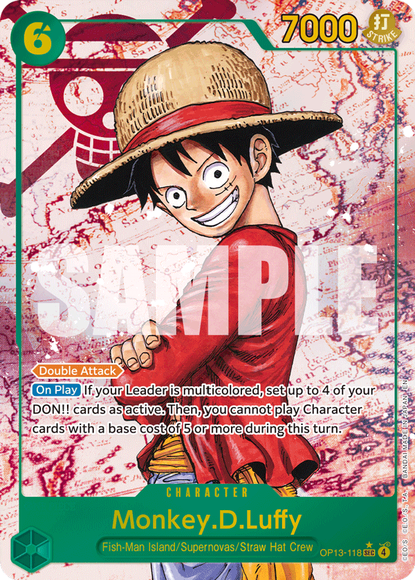 Monkey.D.Luffy (Alternate Art) - OP13-118 - CARRYING ON HIS WILL