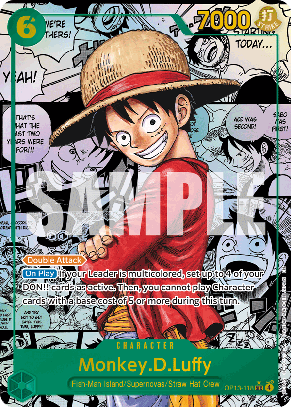 Monkey.D.Luffy (Manga) - OP13-118 - CARRYING ON HIS WILL