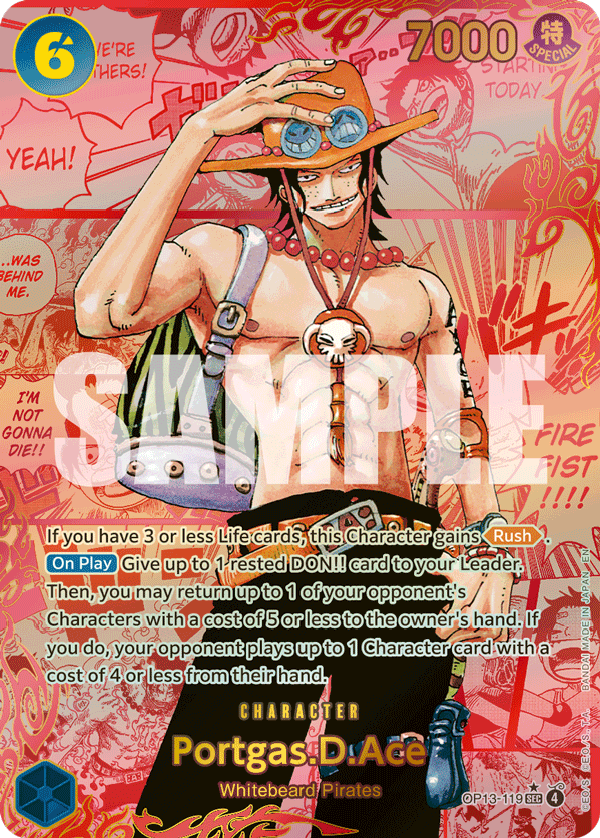 Portgas.D.Ace (Red Super Alternate Art) - OP13-119 - CARRYING ON HIS WILL