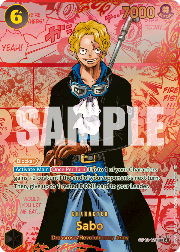 Sabo (Red Super Alternate Art) - OP13-120 - CARRYING ON HIS WILL