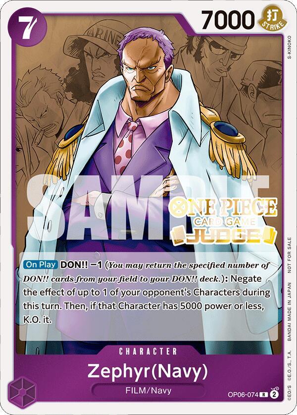 Zephyr (Navy) (Navy, Judge Pack Vol. 4) - OP06-074 - One Piece Promotion Cards