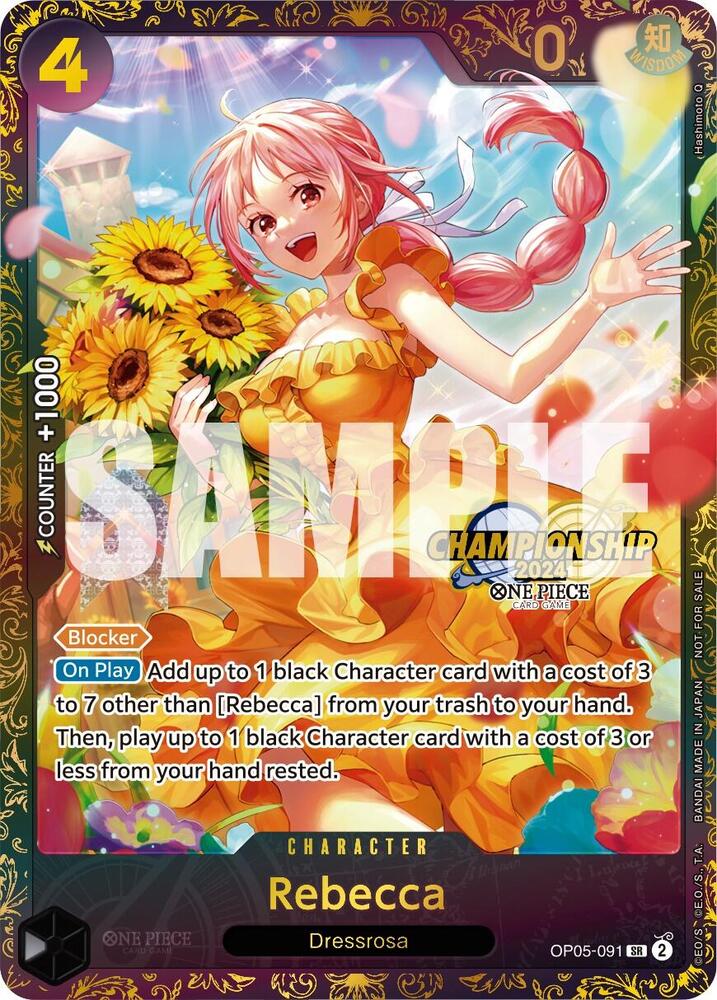 Rebecca (October Championship 2024 Online Regional) - OP05-091 - One Piece Promotion Cards