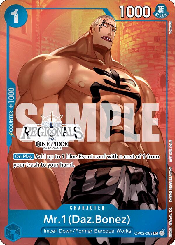 Mr.1(Daz.Bonez) (Daz.Bonez, Online Regional 2024 Vol. 3) - OP02-063 - One Piece Promotion Cards