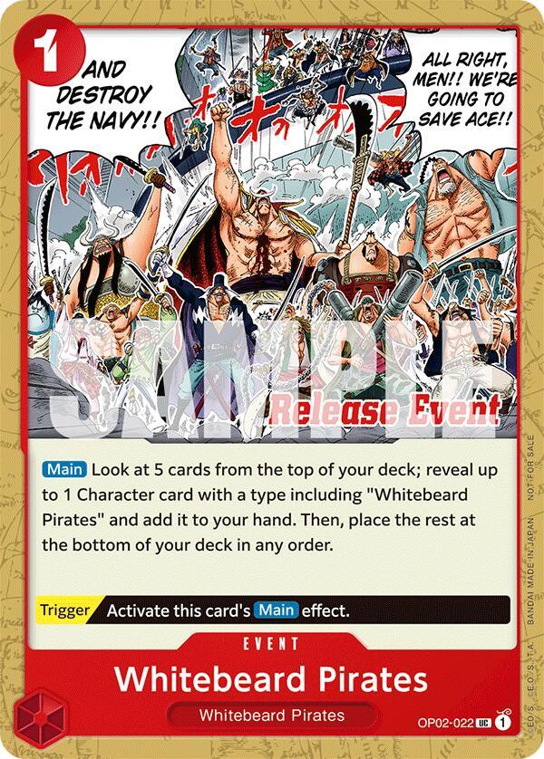 Whitebeard Pirates (ST15 - ST20 Release Event Pack) - OP02-022 - One Piece Promotion Cards