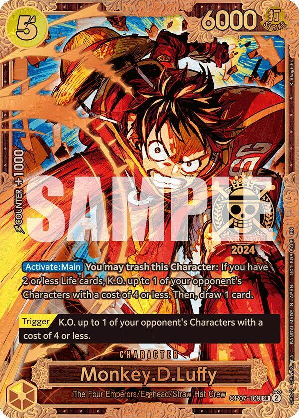 Monkey.D.Luffy (Championship 2024 World Final 3rd Place) - OP07-109 - One Piece Promotion Cards