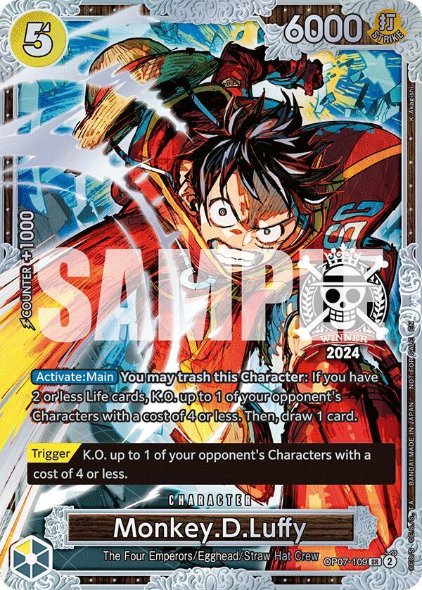 Monkey.D.Luffy (Championship 2024 World Final 2nd Place) - OP07-109 - One Piece Promotion Cards