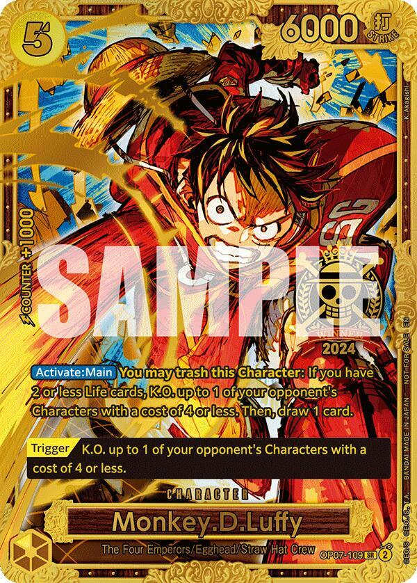 Monkey.D.Luffy (Championship 2024 World Final 1st Place) - OP07-109 - One Piece Promotion Cards
