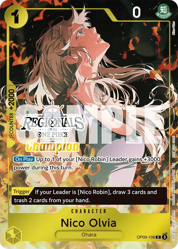 Nico Olvia (Regional Champion Card Set 2025 Vol.1) - OP09-106 - One Piece Promotion Cards