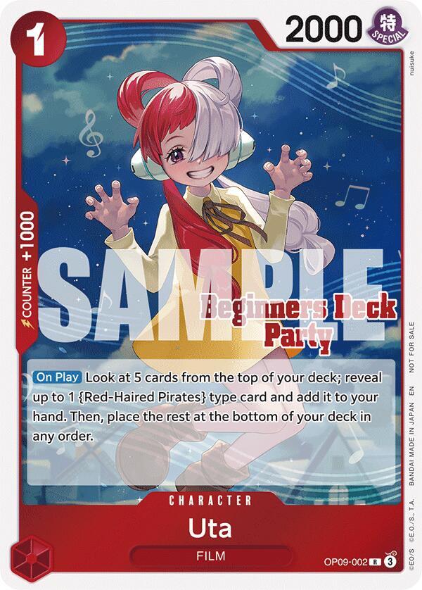 Uta (Beginners Deck Party [ST-23] - [ST-28] Participation Pack) - OP09-002 - One Piece Promotion Cards
