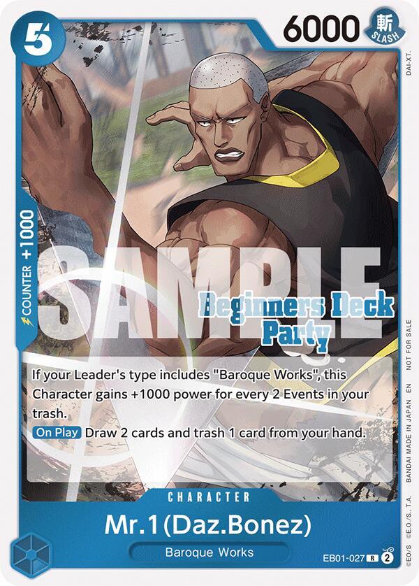 Mr.1(Daz.Bonez) (Daz.Bonez, Beginners Deck Party [ST-23] - [ST-28] Participation Pack) - EB01-027 - One Piece Promotion Cards