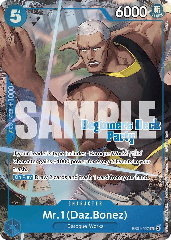 Mr.1(Daz.Bonez) (Daz.Bonez, Beginners Deck Party [ST-23] - [ST-28] Winner Pack) - EB01-027 - One Piece Promotion Cards