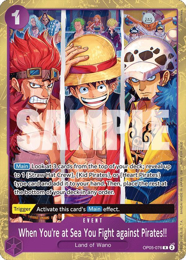When You're at Sea You Fight against Pirates!! (2025 Pirates League Store Qualifier Winner) - OP05-076 - One Piece Promotion Cards
