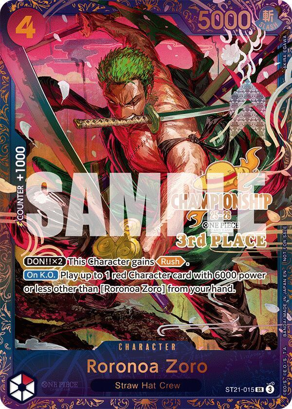 Roronoa Zoro (CS 25-26 3rd Place) - ST21-015 - One Piece Promotion Cards