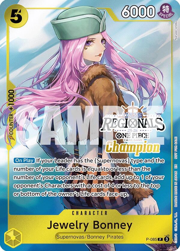 Jewelry Bonney (Online Regional Champion Card Set 2025 Vol.2) - P-085 - One Piece Promotion Cards
