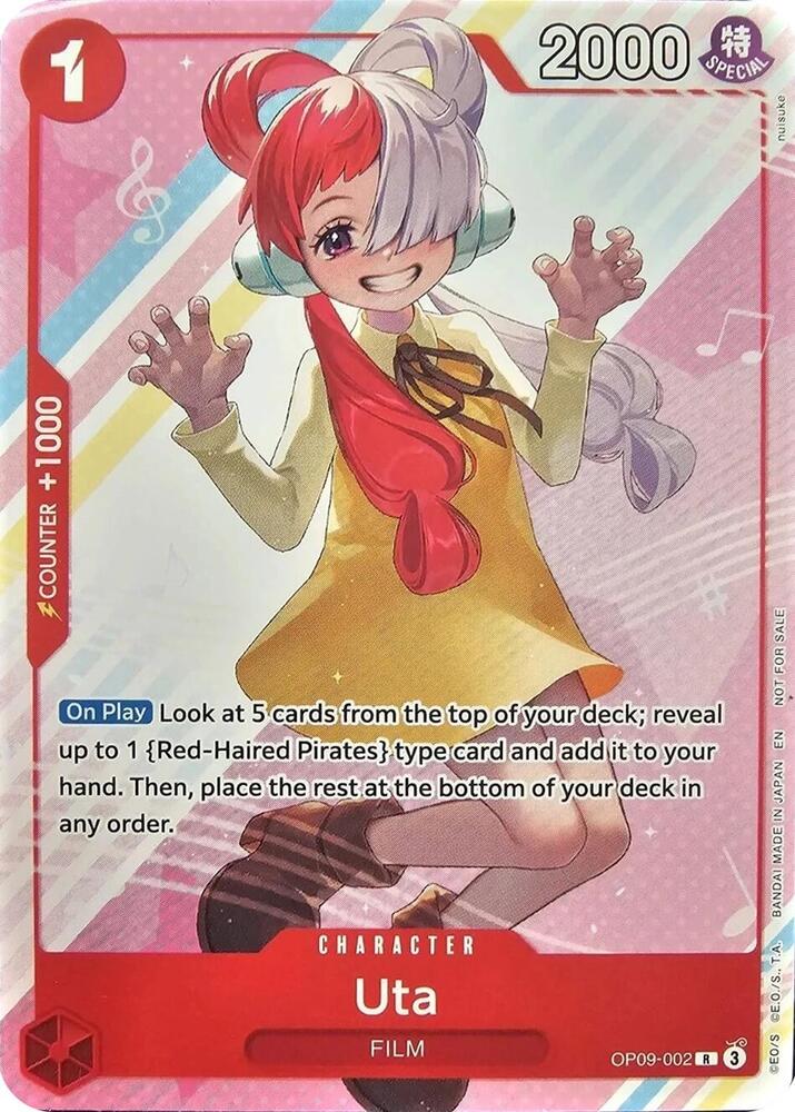 Uta (Welcome Pack Vol. 2) - OP09-002 - One Piece Promotion Cards