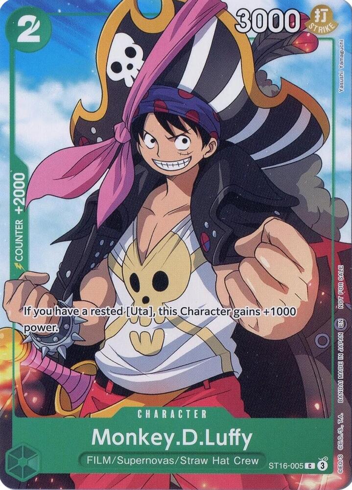 Monkey.D.Luffy (Welcome Pack Vol. 2) - ST16-005 - One Piece Promotion Cards