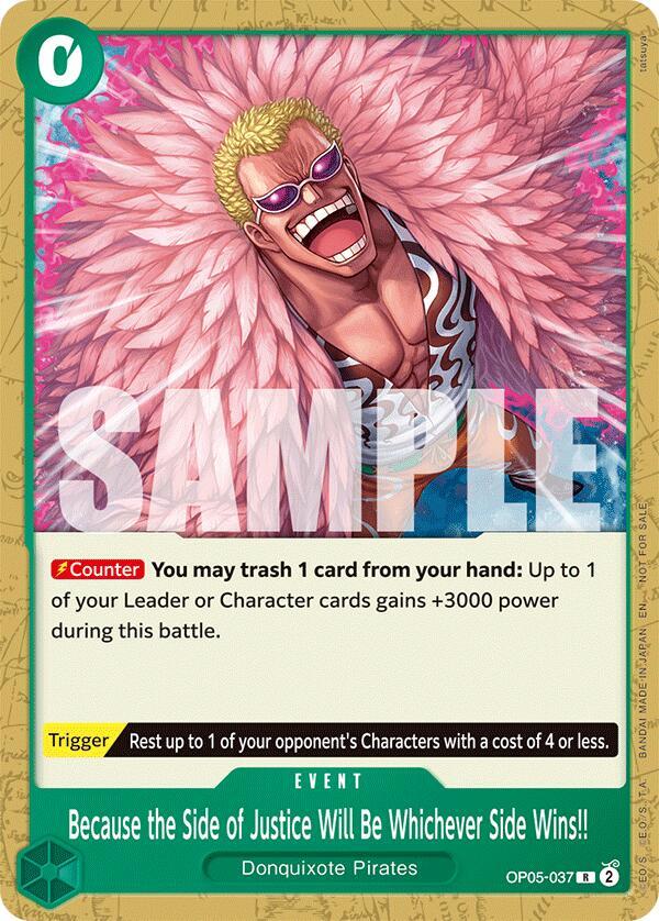 Because the Side of Justice Will Be Whichever Side Wins!! (Tournament Pack 2025 Vol. 4) - OP05-037 - One Piece Promotion Cards